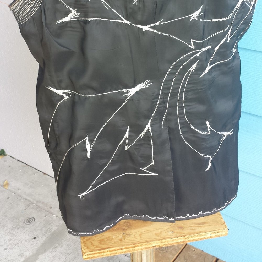 XANADU DESIGNS Black Panther Inspired, Upcycled mens suit coat, made into vest. - Picture 8 of 14